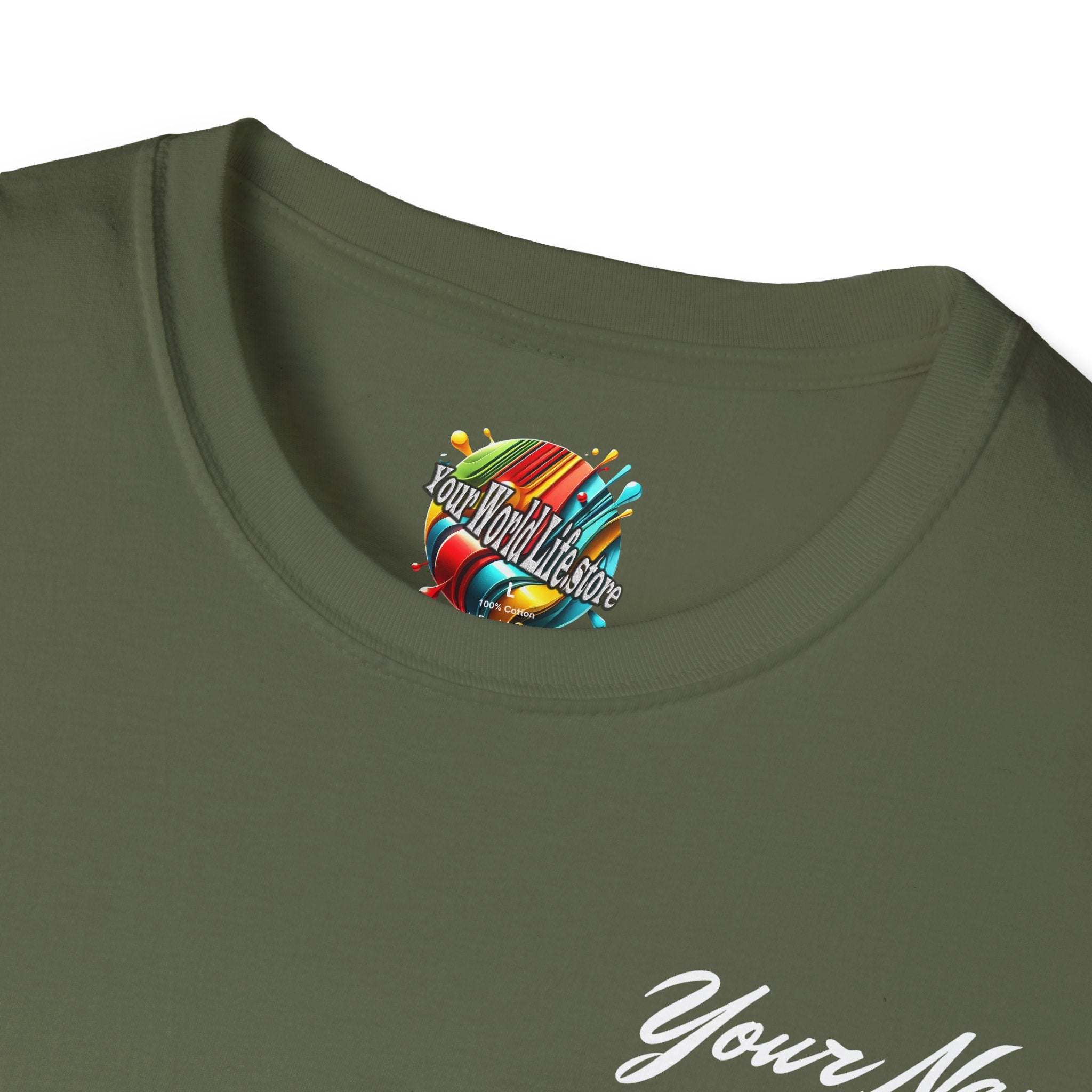 "DJ VAMP" 🎧Personalized Logo Tee – Bold, Loud, and Made to Move - QR